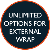 Unlimited options for external wrap Unlimited options for external wrap
